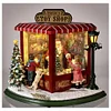 New Christmas Glowing Music Snow Scene House Window Home Christmas Ornaments Decorations