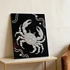 (30x40cm)Crab DIY Pearl Painting Framed Grape Handmade Pearl Material Art Kit Living Room Decor
