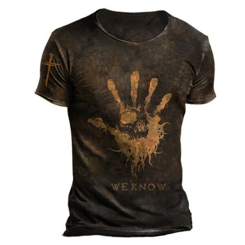 Men's Casual Digital Print T-shirt