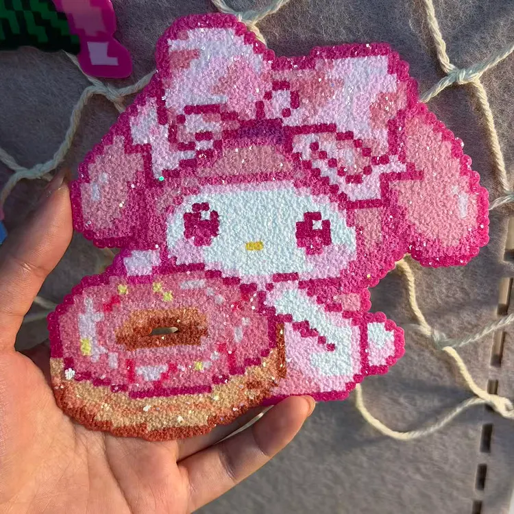 Pink Doughnut Melody Digital Pattern 