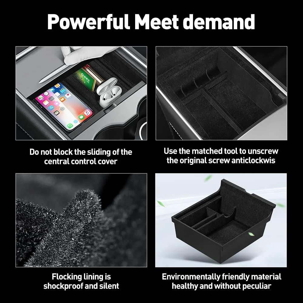 YONZEE Tesla 3PCS Center Console Organizer Storage For Tesla Model 3/Y