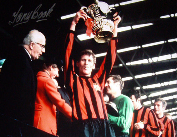 TONY BOOK SIGNED MANCHESTER CITY 1969 FA CUP FINAL FOOTBALL Photo Poster painting SEE PROOF COA