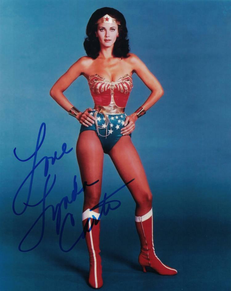 LYNDA CARTER Signed Photo Poster paintinggraph - Beautiful Actress Model WONDER WOMAN - Preprint