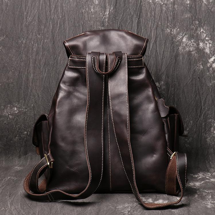 Men's Handmade Leather Travel Backpack