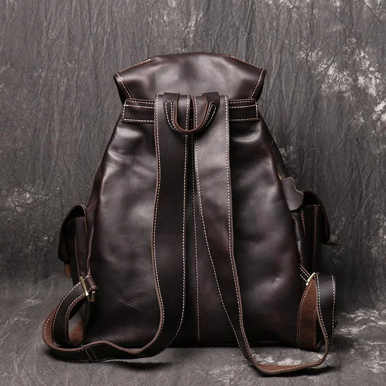 Men's Handmade Leather Travel Backpack