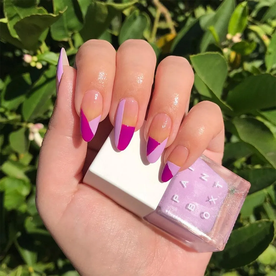 24pcs Pink Butterfly Pattern Fake Nails Full cover Fake Nails Glue DIY Manicure Nail Art Tools-Nail Inspo