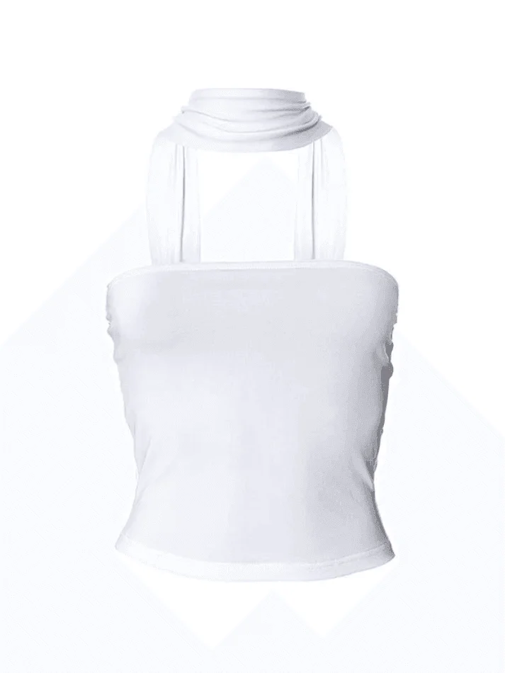 Brownm Halter Strap Bandeau Top