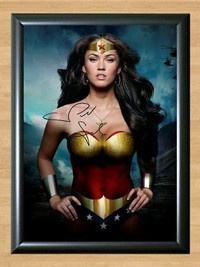 Megan Fox Wonder Woman Transformers Signed Autographed Photo Poster painting Poster Print Memorabilia A2 Size 16.5x23.4