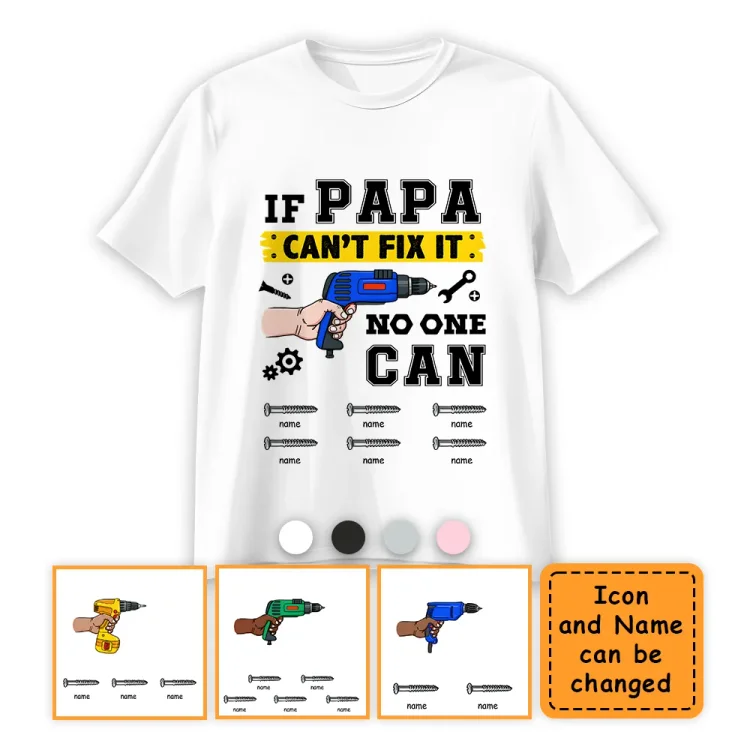Personalized T-Shirt -Grandpa Dad Tool T Shirt