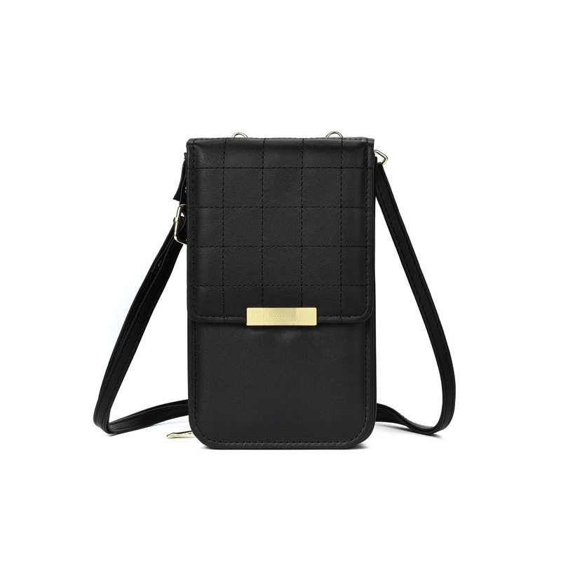 Women’s Medium Pu Leather Solid Color Classic Style Zipper Crossbody Bag Shoulder Bags