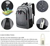 Wasserdicht Anti Diebstahl Rucksack 17,3 Zol Laptop Rucksack Herren mit USB-Anschluss Schulrucksack Gro&szlig;er Business Notebook Backpack f&uuml;r Arbeit Reisen M&auml;nner Jungen