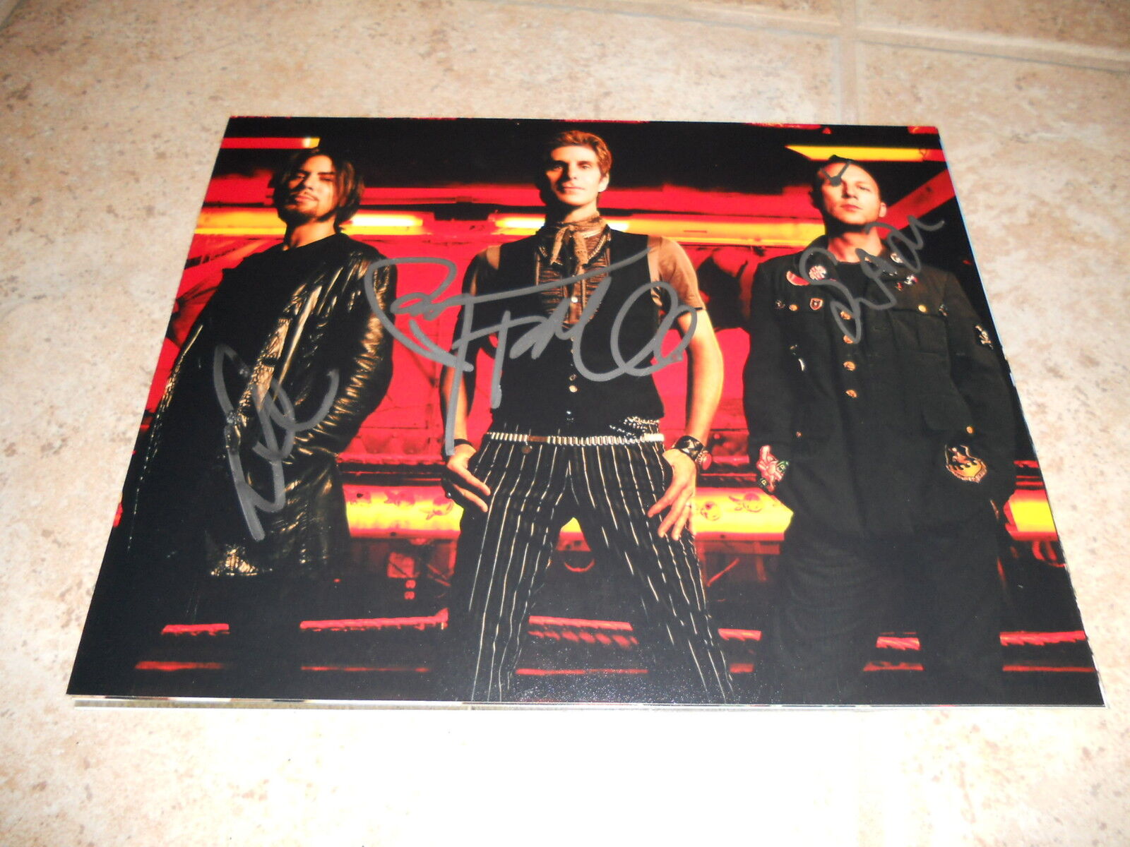 Janes AddictionBand Group signed Autographed 8x10 Live Promo Music Photo Poster painting X All 3