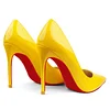 100mm Heels Red Bottoms Classic Party Daily Wedding Pumps Patent Stilettos Shoes