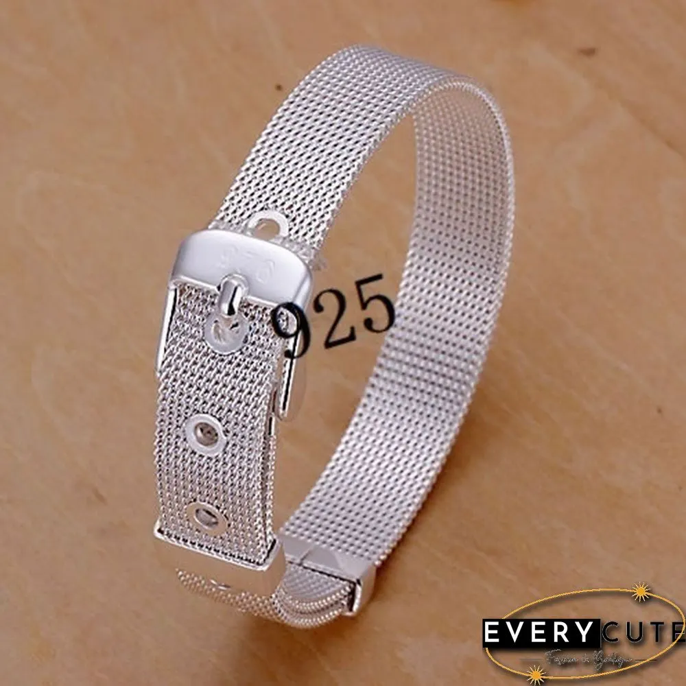 Fashion Jewelry 925 Sterling Silver Bangle Bracelets for Women