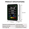 5 In 1 Formaldehyde Monitor with Holder Carbon Dioxide Detector USB Rechargeable TVOC Detector Temperature Humidity Home Air Quality Monitor