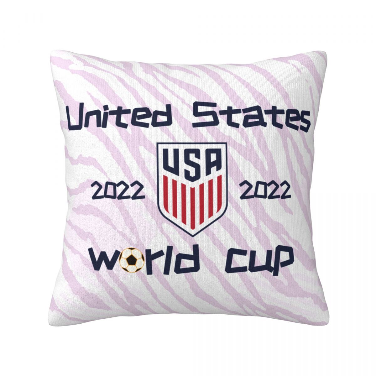 United States 2022 World Cup Team Logo Decorative Square Throw Pillow Covers