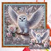 Owl On Flower Branch - 11CT Counted Cross Stitch - 40*40cm