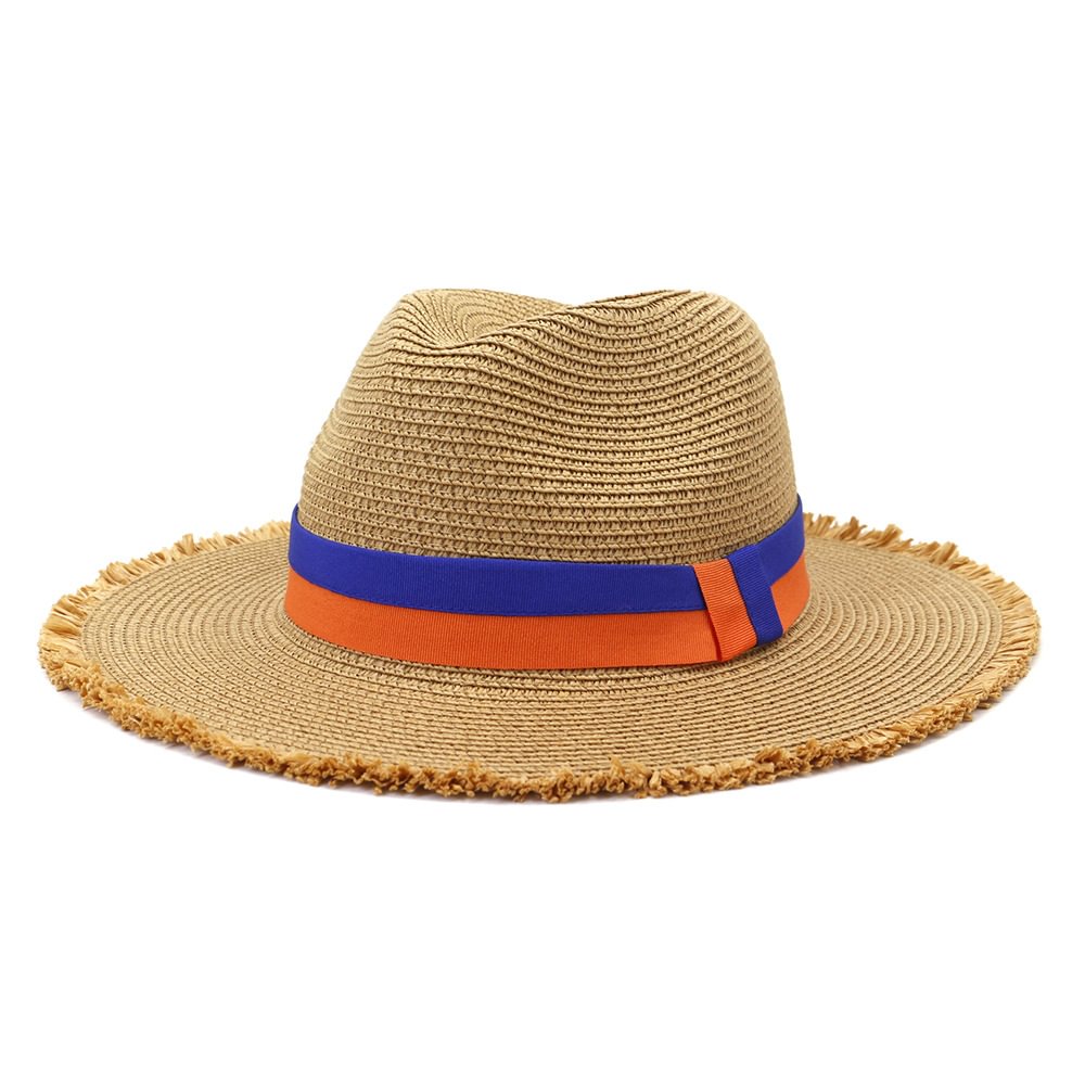 Outdoor Travel Sunshade Raw Edge Jazz Hat-Kent