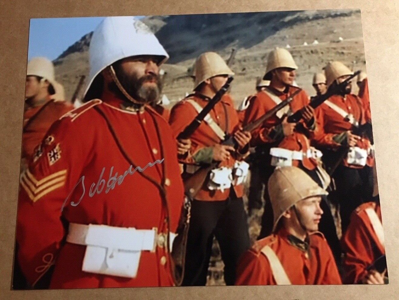 BOB HOSKINS Zulu Dawn CSM Williams Genuine In-Person Signed 10x8 Photo Poster painting UACC COA