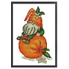 Orange Gnome -  11CT Partial Beaded Cross Stitch Kit(25x35cm)