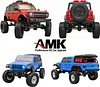 AMK Heavy Brass Front Rear Axle for 1/24 RC Crawler A xial SCX24 90081 C10 Jeep Gladiator Ford Bronco Front and Rear Portal Axle Upgrade Parts