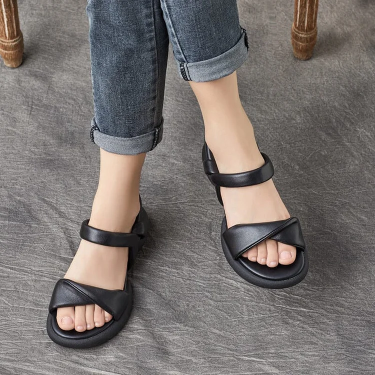 Summer Handcraft Soft Leather Casual Sandals