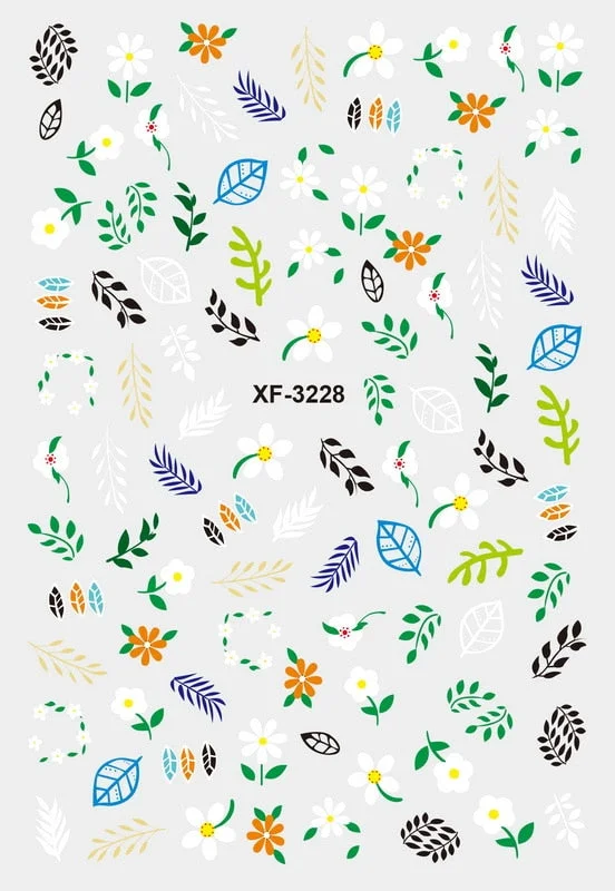 Fashion Flower Avocado Nail Art Stickers for Nails Art Self Adhesive Decals Manicure Design Nails Accessoires Stickers Fruits-Nail Inspo