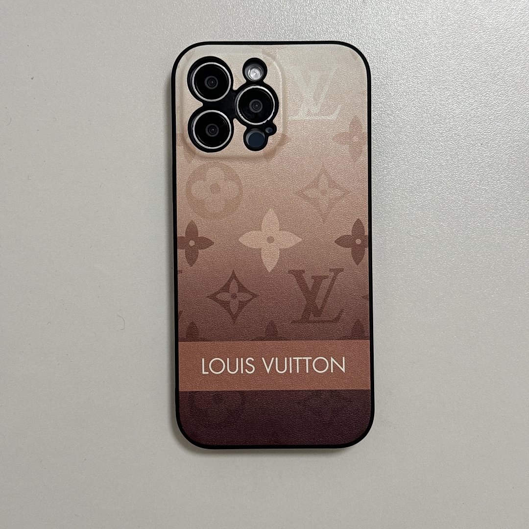 Iconic LV Monogram Canvas Luxury Leather Apple iPhone Case