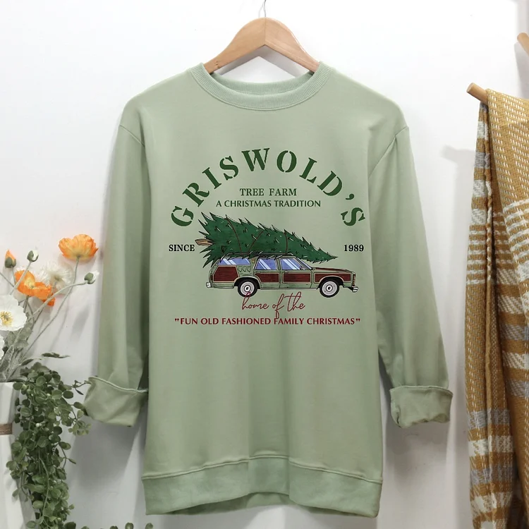 Griswold’s Tree Farm Women Casual Sweatshirt-Annaletters