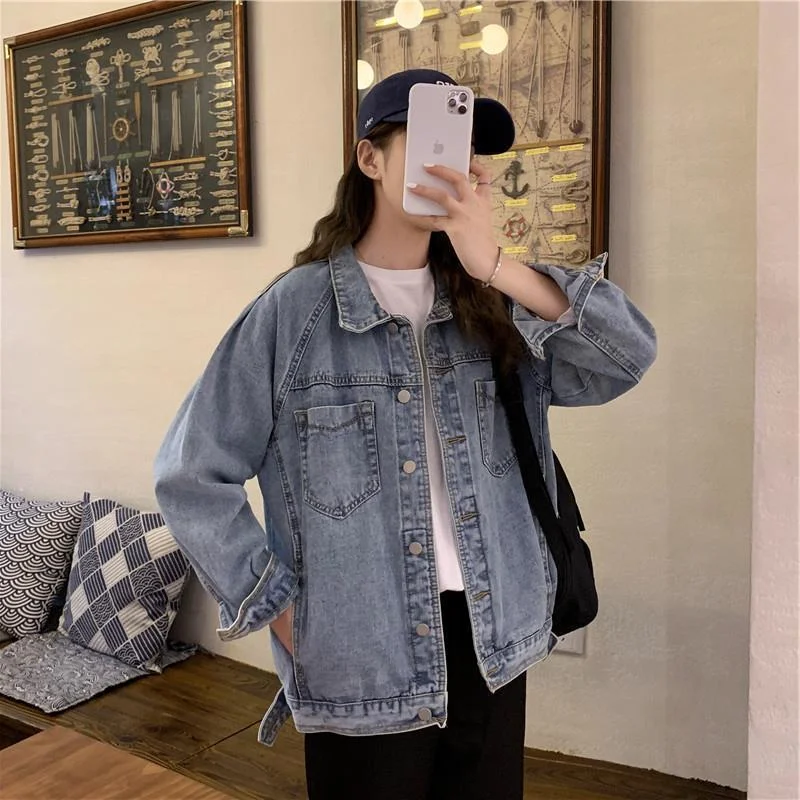 Toloer Toloer Style Denim Jacket Women's Versatile Comfort Fall 2024 New Simple Fashion Ins Fashion Jacket Jacket-Outfit Ideas
