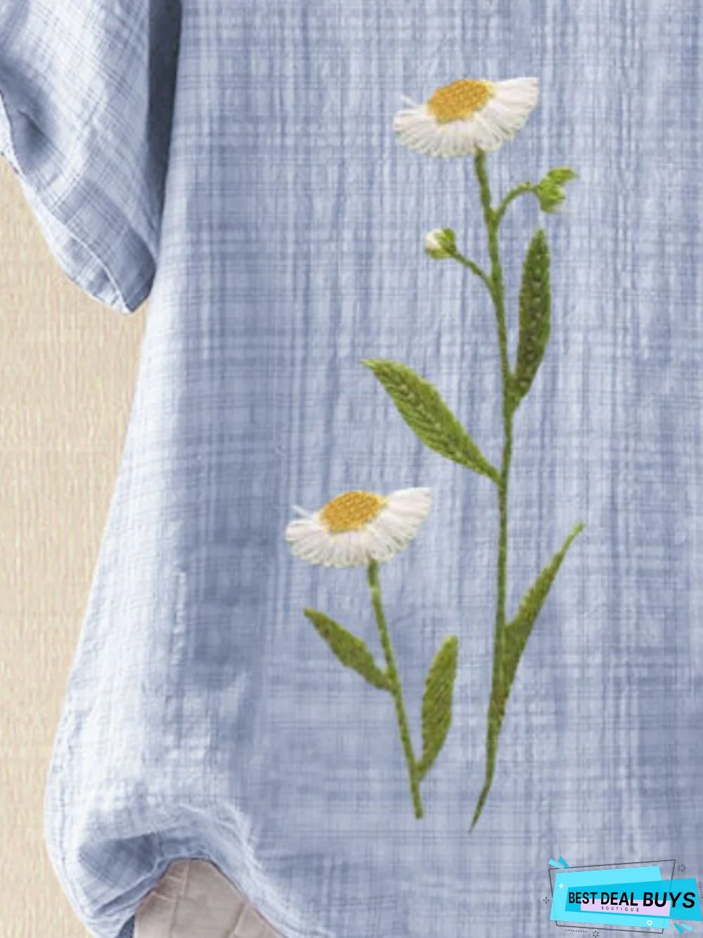 Casual Floral-Print T-shirt