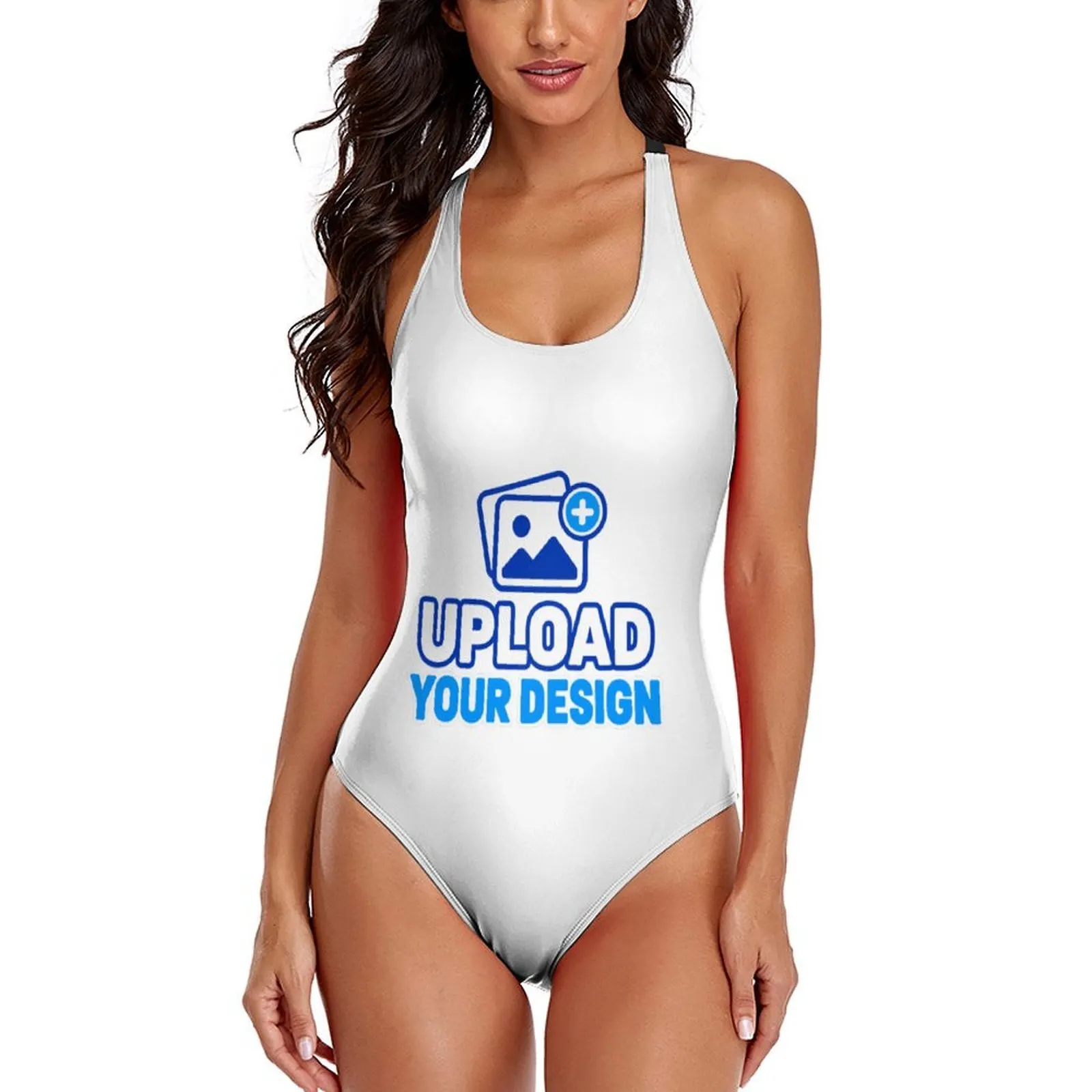 Double-Strap Leg-Tie One-Piece Swimsuit &ndash; personalized print product image 9