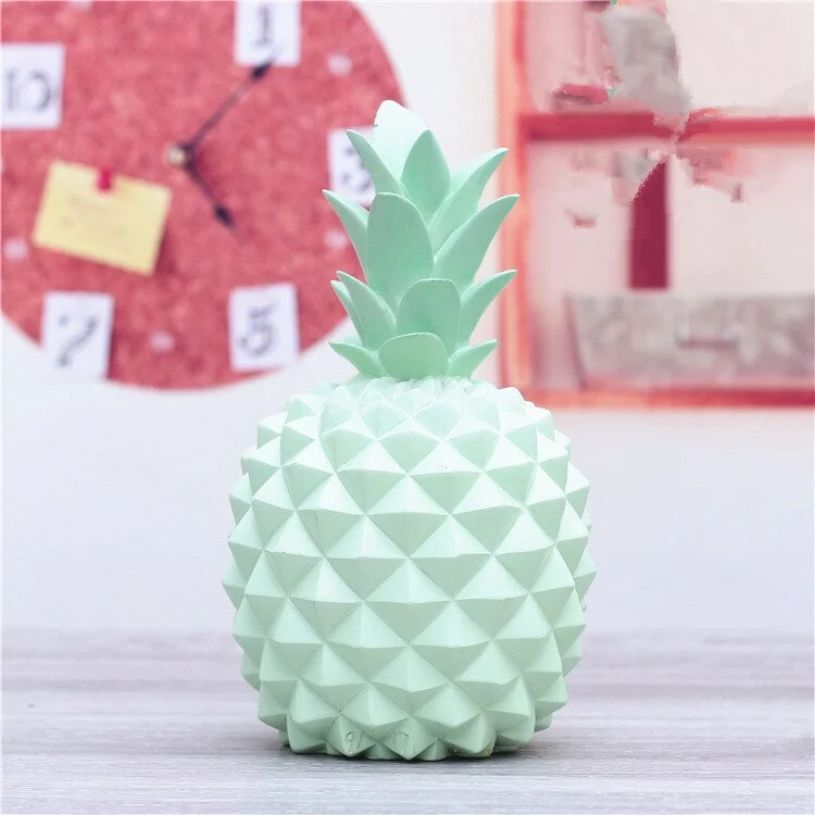 Resin Yellow Pineapple Figurines Ornaments Fruit Model Miniatures Living Room Bedroom Decoration Crafts Gifts Accessories Decor