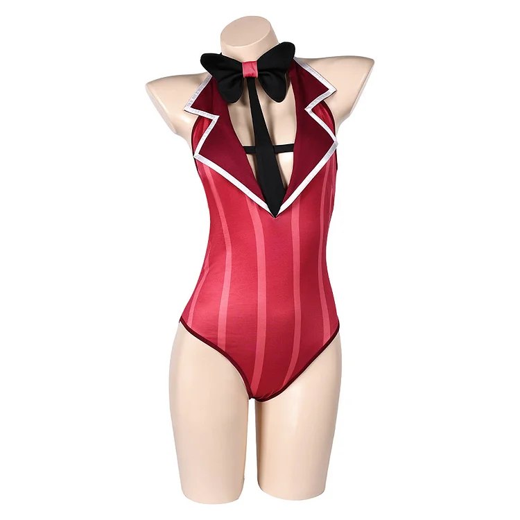 Hazbin Hotel (2024) Alastor Red One Piece Swimsuit Cosplay Costume Outfits Halloween Carnival Suit