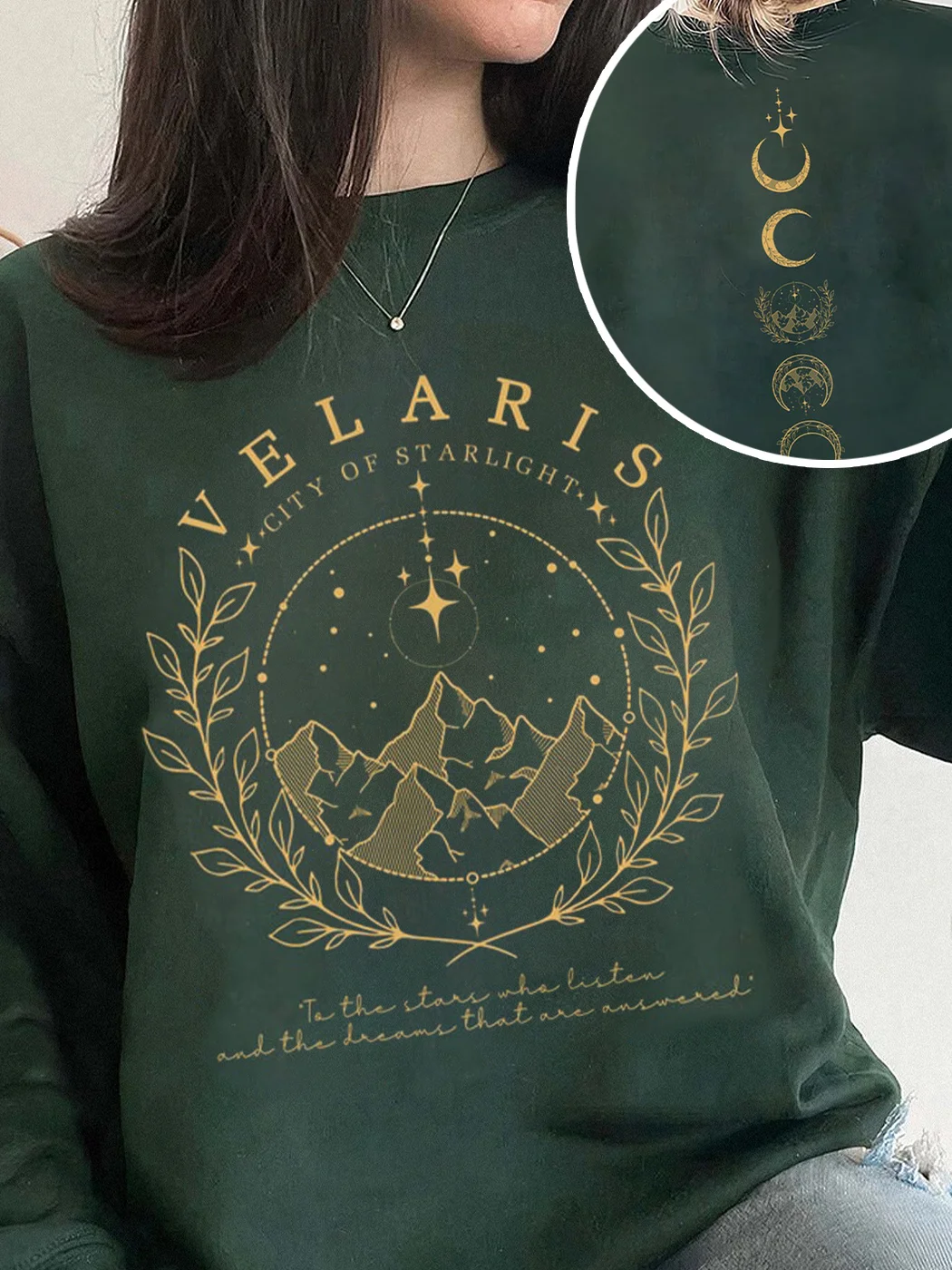 Velaris City Of Starlight Double-sided Sweatshirt / DarkAcademias /Darkacademias