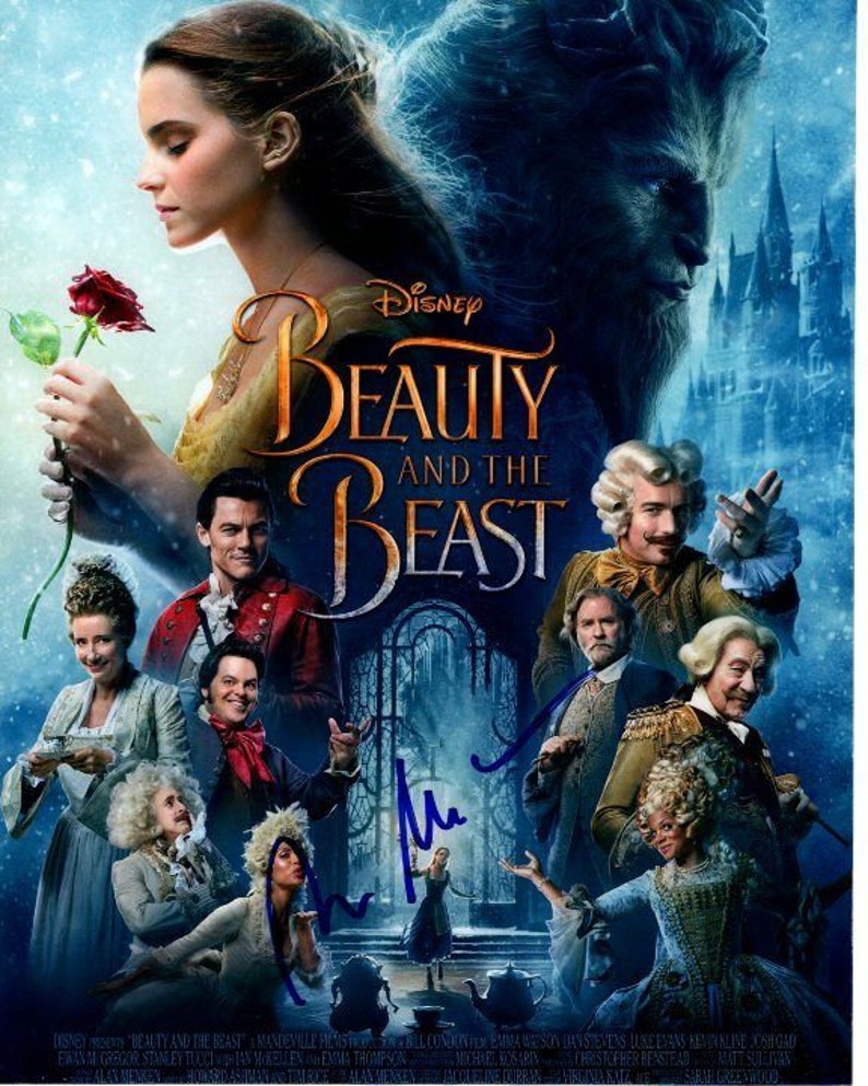 Alan menken signed autographed disney beauty and the beast 8x10 Photo Poster painting