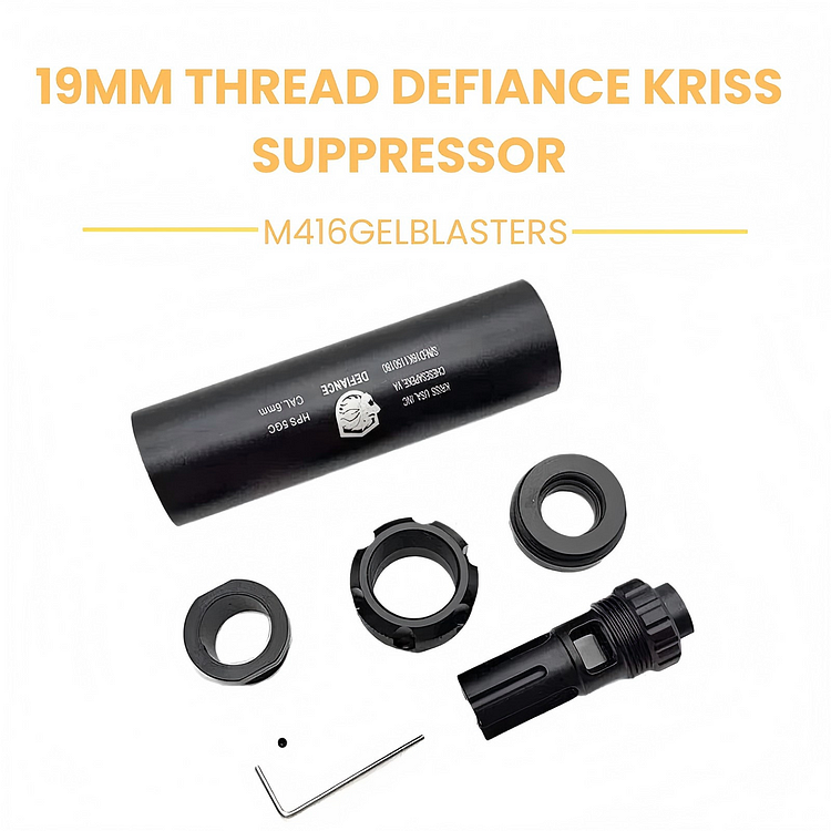 Defiance Kriss suppressor for airsoft or gel blaster
