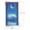 >SALE<5D DIY Diamond Painting Moon White Lotus Kits Full Round Drill Wall Decor Art