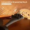 1/32 Wooden Mini Violin with Case, Bow, Bridge, Spare Strings, Shoulder Rest, Rosin and Clip-On Tuners