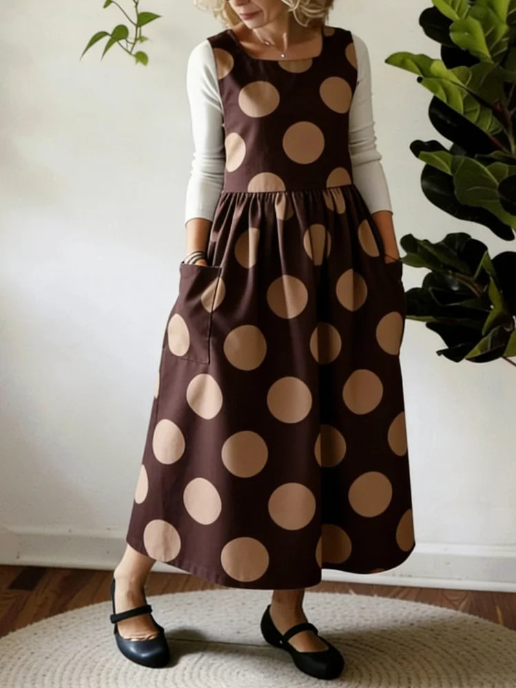 Vintage Polka Dot Apron