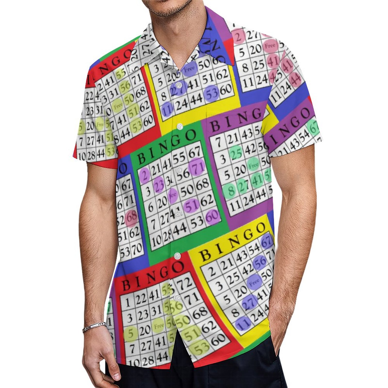Winning Bingo Cards Womens Hawaiian Shirt Mens Button Down Plus Size Tropical Hawaii Beach Shirts
