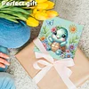 6PCS Diamond Painting Animal Greeting Cards Postcards with Envelopes