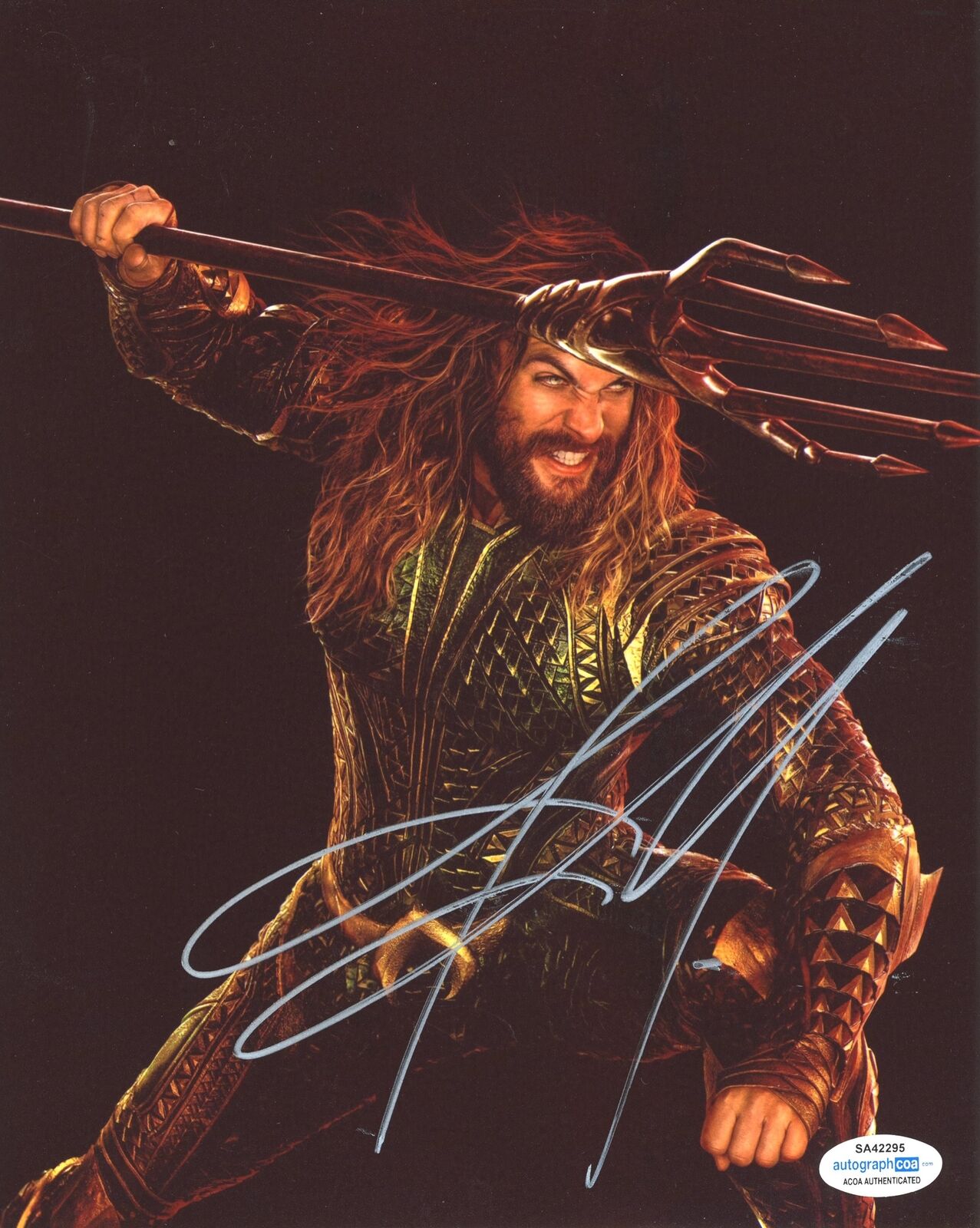 Jason Momoa SIGNED 10X8 Photo Poster painting Aquaman Genuine Signature AFTAL ACOA TPA (7468)