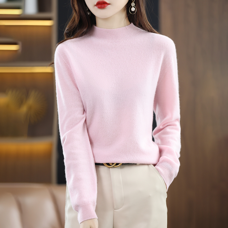 Cashmere Sweater Half Turtleneck Pullover Autumn /Winter Cashmere Sweater Women Casual Knitted Tops Female | Launchpadint