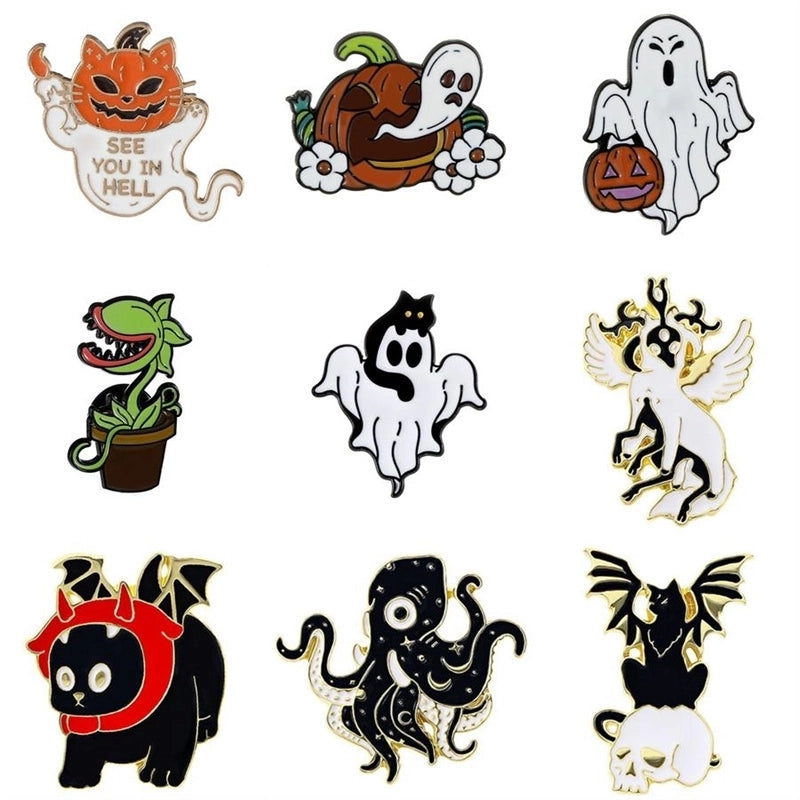 Retro Funny Punk Animal Alloy Stoving Varnish Plating Unisex Brooches