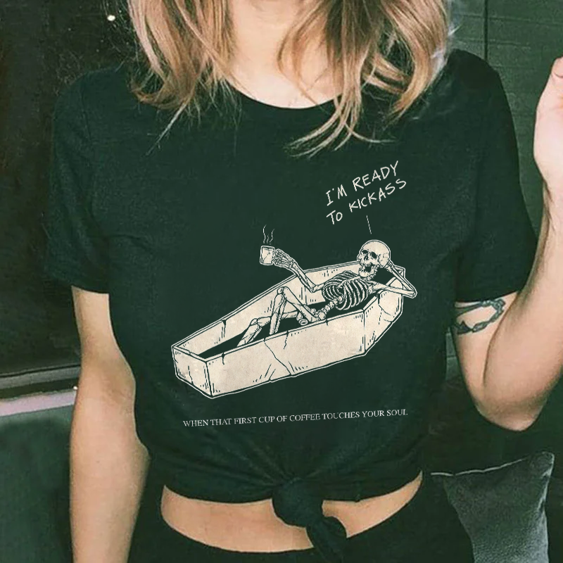 I'm Ready To Kick Ass Printing Women's T-shirt - Minnieskull