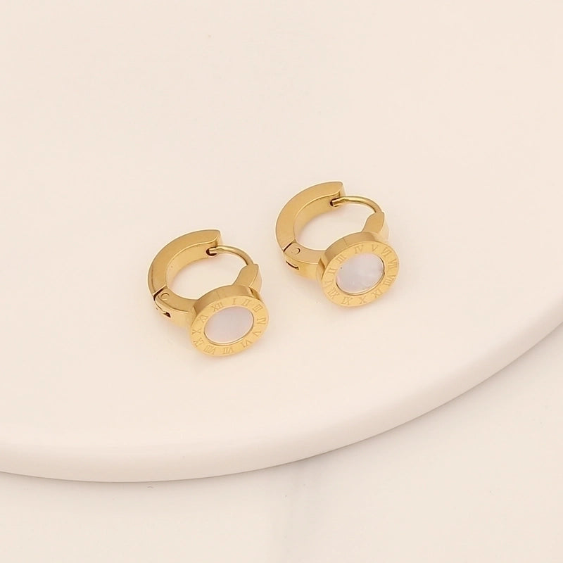 1 Pair Fashion Heart Shape Butterfly Plating Stainless Steel Earrings