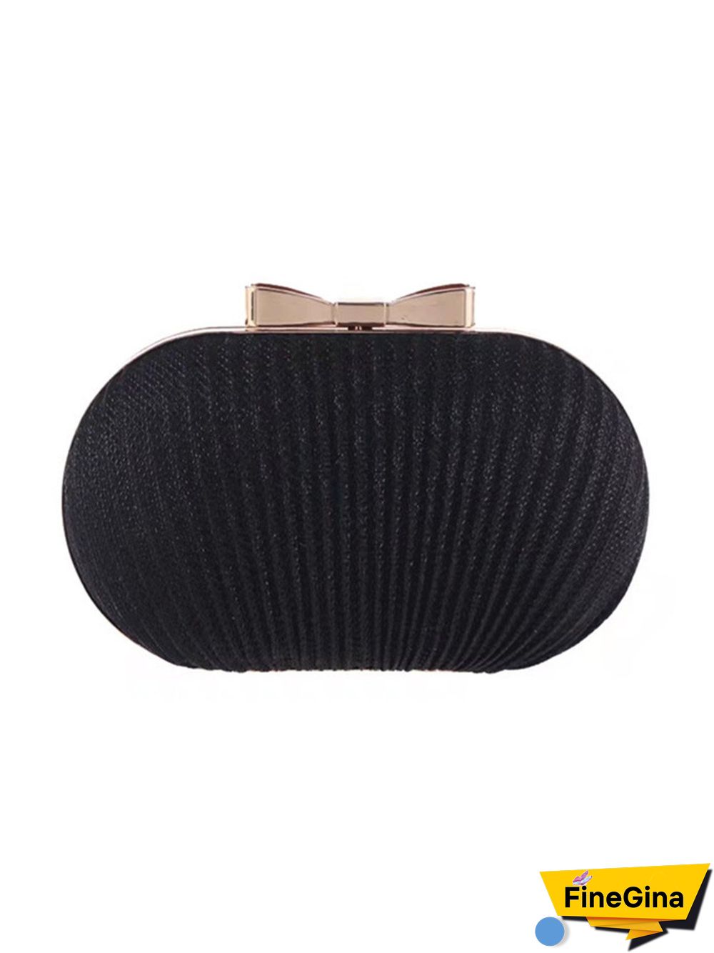Pleated Butterfly Goose Egg Dinner Bag Oval Clutch Party Party Dress Chain Bag