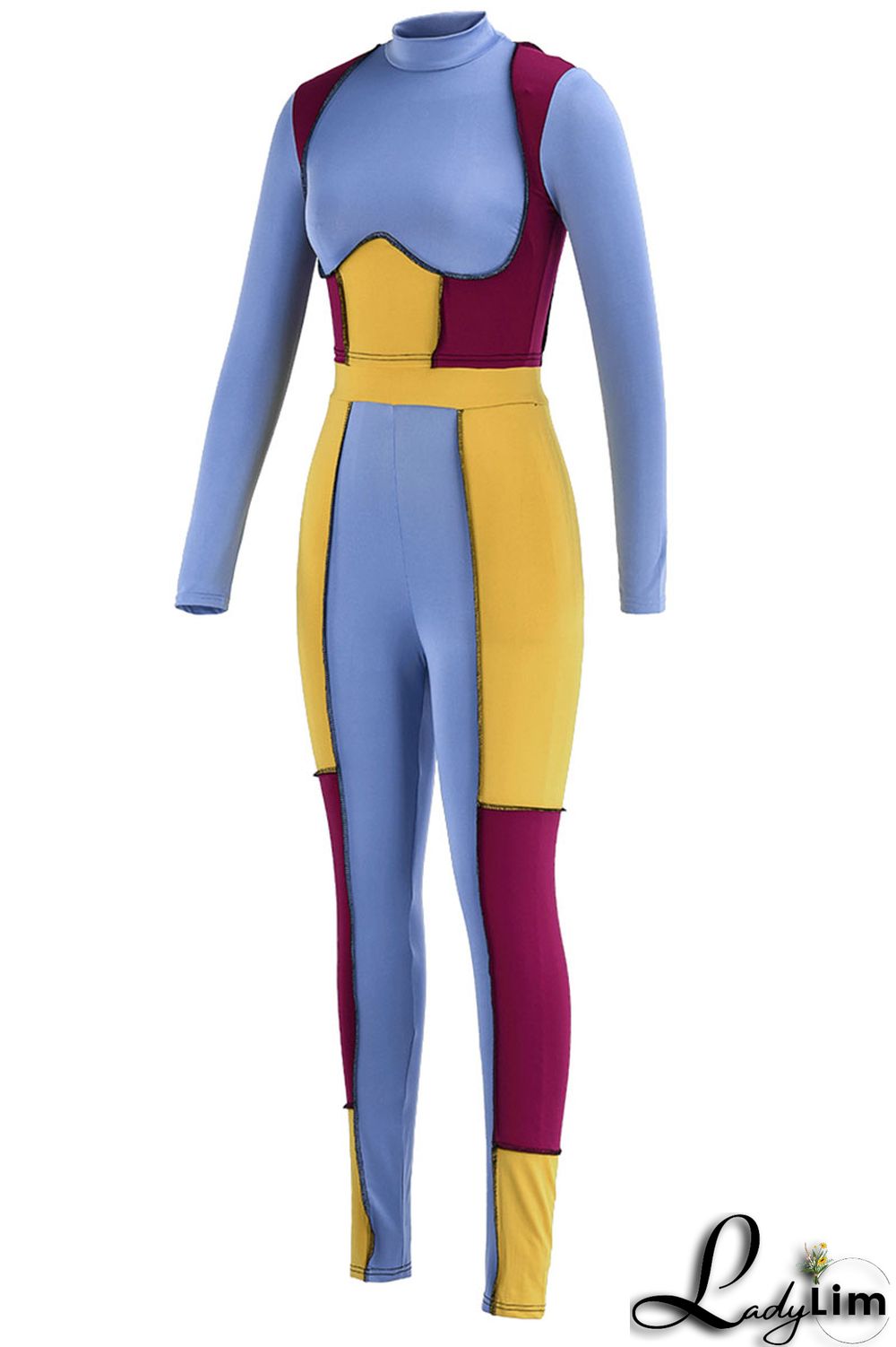 Apricot Sexy Solid Split Joint Mandarin Collar Long Sleeve Two Pieces