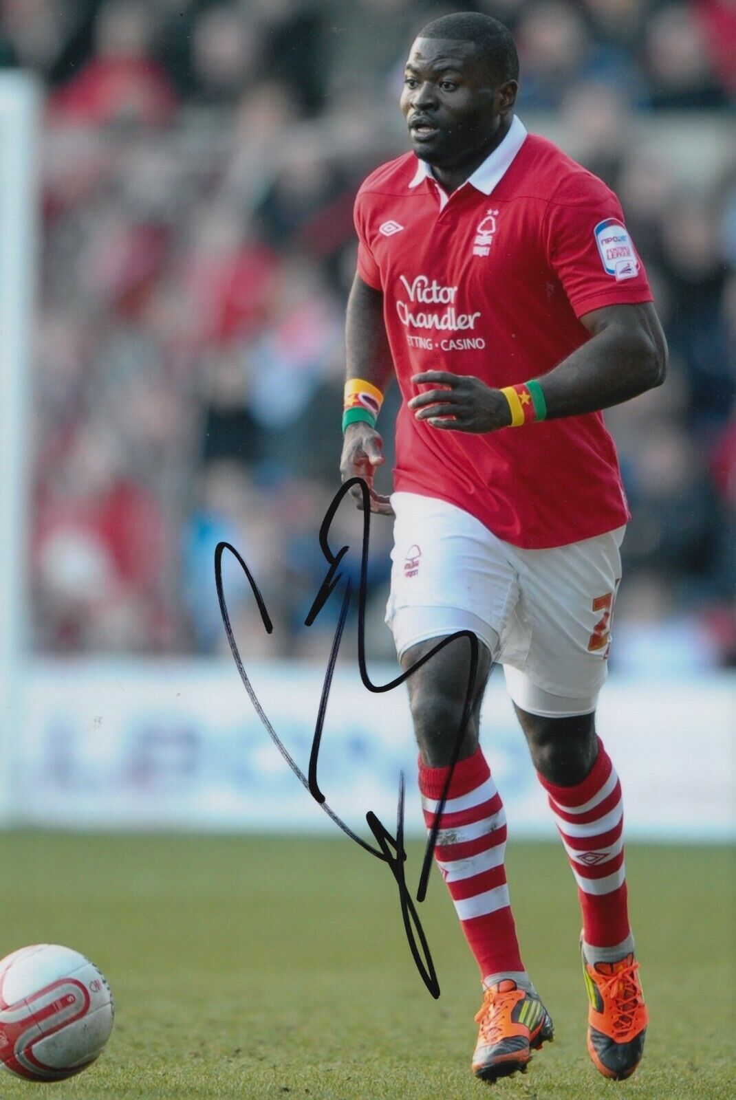 George Elokobi Hand Signed 12x8 Photo Poster painting - Nottingham Forest - Football Autograph 1